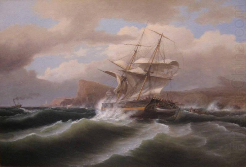 Thomas Birch An American Ship in Distress oil painting picture